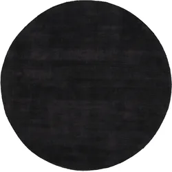 Teppich CARPETFINE "Ava Viskoseteppich", schwarz, H:13mm Ø:160cm, Viskose, Teppiche, Seidenoptik, leichter Glanz, Wohnzimmer