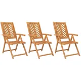 vidaXL Gartenstuhl 72 x 57 x 109 cm braun 3 St.