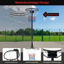 Costway Basketballkorb 260-305 cm Schwarz