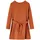 vidaXL Kinderkleid mit Langen Ärmeln Cognac 128