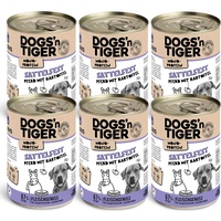 Dogs'n Tiger Adult Premium Hundenassfutter mit Pferdefleisch & Kartoffeln, hypoallergen, ohne Getreide, Zuckerzusatz, Mit optimale Verträglichkeit, 6X 400g