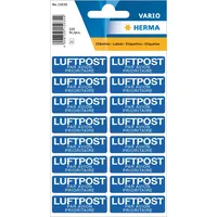 Herma Luftpost Aufkleber 320 Stück 12 x 40 mm selbstklebend blau