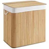 hjh living Wäschekorb FALSTER XXL B Bambus, Stoff