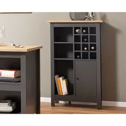 Inter Link Highboard Sideboard Kommode Julina, Anthrazit