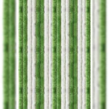 arsvita Flauschvorhang 80x185 cm in Unistreifen grün - weiß, perfekter Insekten- und Sichtschutz für Ihre Balkon- und Terrassentür, viele Farben