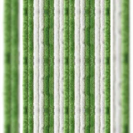 arsvita Flauschvorhang 80x185 cm in Unistreifen grün - weiß, perfekter Insekten- und Sichtschutz für Ihre Balkon- und Terrassentür, viele Farben