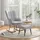 Homcom Schaukelstuhl mit Hocker Polyester 89 x 90 x 64 cm Hellgrau