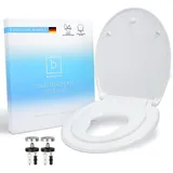 Benkstein Benkstein® Toilettensitz Kinder mit Absenkautomatik oval weiß – antibakterieller WC Sitz – Quick-Release - einfache Reinigung – einfache Montage – Duroplast – abnehmbar – integrierter Kindersitz