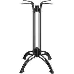 Bistro Stehtischgestell | 4 Fuß | Ø 58 cm | Säule: 108 cm | Guss Optik | Schwarz | Gastro Stehtischgestell, Stehtischgestell Outdoor