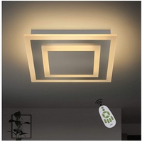ZMH Hsyyz LED Deckenleuchte Dimmbar Esstisch Deckenleuchte Wohnzimmer Metall Deckenleuchte mit Fernbedienung Designleuchte Schlafzimmer Küche Büro-Deckenleuchte (Gold, L60cm/45W)