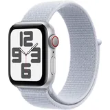 Apple Watch SE 2024 GPS + Cellular 40 mm Aluminiumgehäuse silber, Sportarmband denim S/M