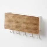 Postständer Aus Holz Und Schlüsselkasten Haken Schlüsselhalter Ohne Loch Wandmontierter Postständer Aus Holz 5 Holzhaken Mit Fünf Kunststoffhaken Zum Kombinieren Von Postordnern Mit Schlüsselhaken