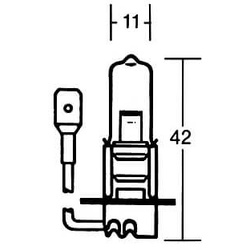 H3 Gloeilamp 12V 55W, PK 22S, wit