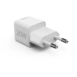 Hama Schnellladegerät USB-C Super-Mini-Charger PD 20 W Weiß