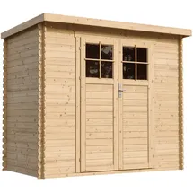 TIMBELA Gartenhaus 1,42 x 2,39 m Braun