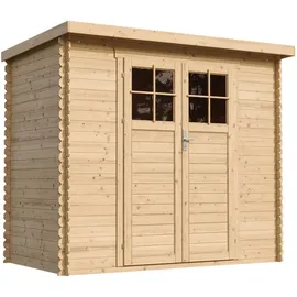 TIMBELA Gartenhaus 1,42 x 2,39 m Braun
