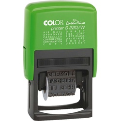 COLOP Printer S 220/W GREEN LINE Wortbandstempel/127786, schwarz, Wortband, 4mm