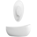 Villeroy & Boch Aveo New Generation freistehende Ovalbadewanne 95 x 190 cm (UBQ194AVE9T1V-01)