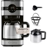 DS PRODUKTE Barista Filterkaffeemaschine Touch Iso mit Isolierkanne, LED-Touchdisplay, Timer - Silber