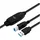 MicroConnect USB-A auf USB-B 10 m Schwarz