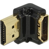 DeLOCK HDMI-A/HDMI-A male, F/M, 90° Schwarz