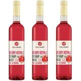 Höllinger Bio Cocktailsirup Berry Royale - Vegan, 3x500ml Glas Flasche - alkoholfreier Cocktail