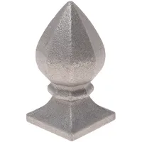 5x Klassische massive Pfostenkappe aus Stahlguss Sockel  40 mm schmiedeeisen CAS