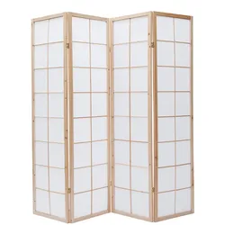 Paravent japonais en bois et papier de riz L176 cm IKUYO