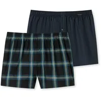 SCHIESSER 2P Boxershorts multipack Braun gemustert Baumwolle XX-Large Herren