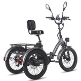 Fafrees F20 Mate 2025 Modell | Elektro-Dreirad Klappbar mit 48V21Ah & 65Nm Motor | 20"×3.0 Allwetterreifen, Lastentransport & Senioren-E-Bike + Blau