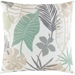 Outdoor-Kissen Palmblatt Natur/Grau/Grün ca. 45x45cm
