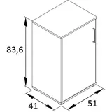 MÖBELPARTNER Aktenschrank Hank, 158268 schwarz, eiche 1 Fachboden 51,0 x 41,0 x 83,6 cm