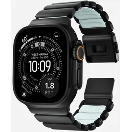 Nomad Stratos Band Titanium Black 49mm Icy Blue Glow