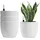luxuskollektion Selbstwässernder Blumentopf 18 x 18 x 18 cm Weiß