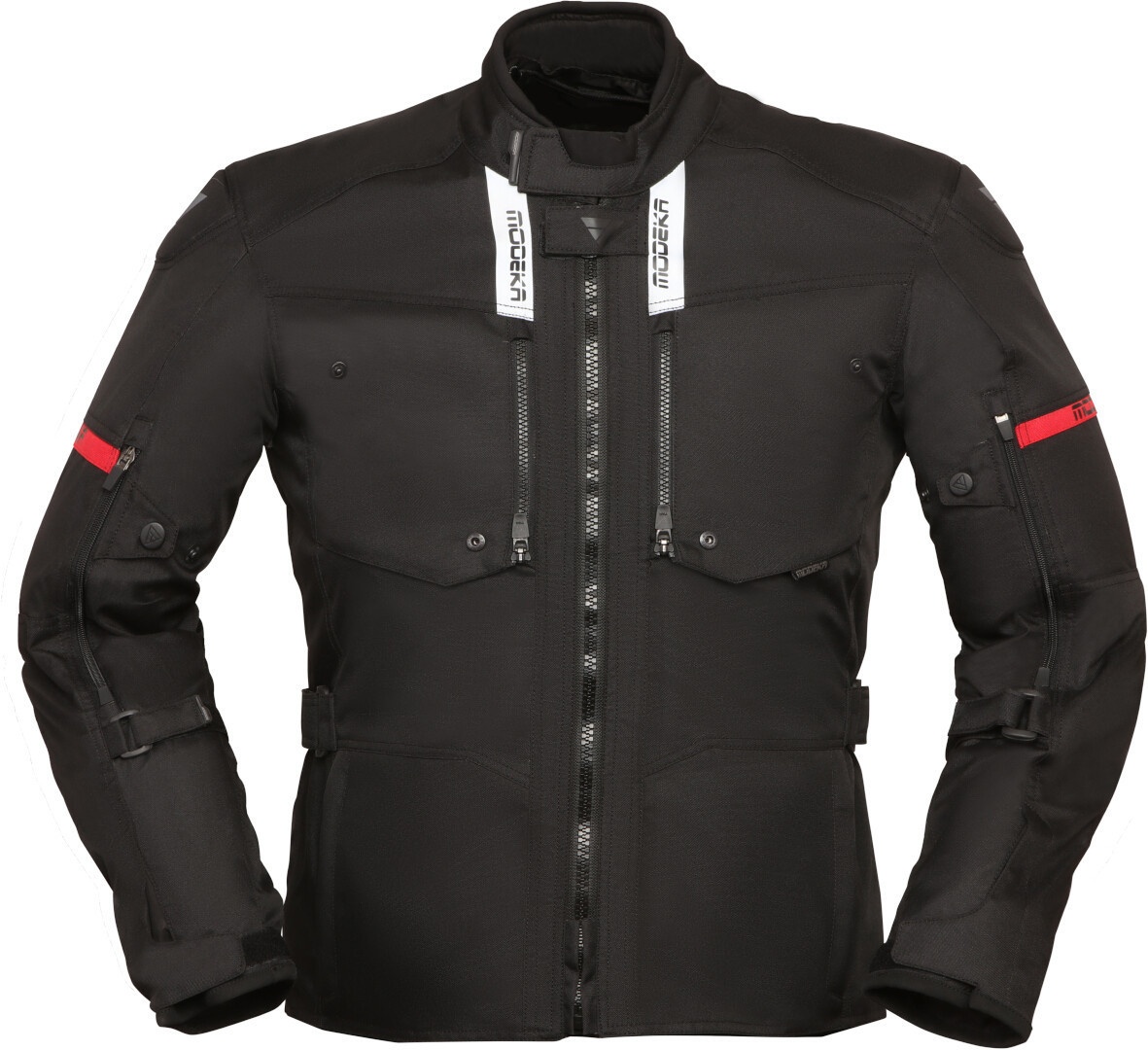 Modeka Raegis Motorfiets textiel jas, zwart, 10XL