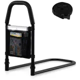 Costway Aufstehhilfe Bettgitter mit LED-Sensorlicht schwarz