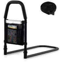 Costway Aufstehhilfe Bettgitter mit LED-Sensorlicht schwarz