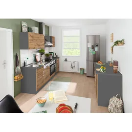 kochstation Küchenzeile KS-Colmar 240 cm grau