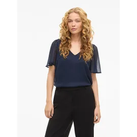 VILA T-Shirt VIFALIA V-NECK blau L/XL (42)