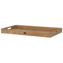 Tablett Turin aus Teakholz, Natur