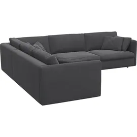 flexlux Eckcouch Polyester 3-Sitzer Grau