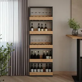 Vicco Weinregal 60 x 15,1 x 180 cm Braun