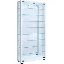 VCM Glasvitrine Vitrosa Maxi 59 x 115 x 18 cm Weiß