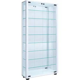 VCM Glasvitrine Vitrosa Maxi 59 x 115 x 18 cm Weiß