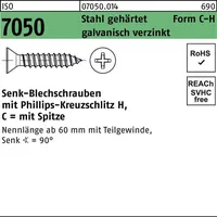 Industrial Quality Supplies ISO 7050 Form C Senkkopf-Blechschraube VG