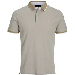 Jack & Jones Herren Poloshirt JJEPAULOS Slim Fit Slim Fit Beige Slim Fit 12136668 S