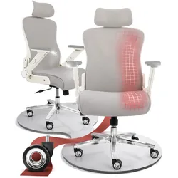 CLOUVOU PowerSeat Bürostuhl Ergonomisch – Creme-Weiß