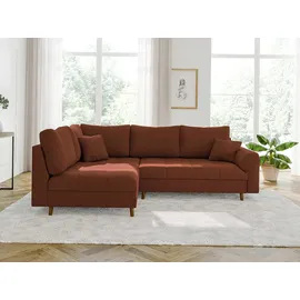 s-style möbel ECKSOFA Alma Terrakotta Cord - Ottomane links