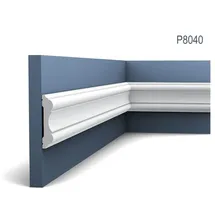 Orac Wandleiste Purotouch P8040 Weiß 2 St. 200 x 2,2 x 10,1 cm