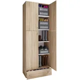 VCM Kleiderschrank Lona Xxl, Sonoma Eiche, ca. 70x200x39 cm,